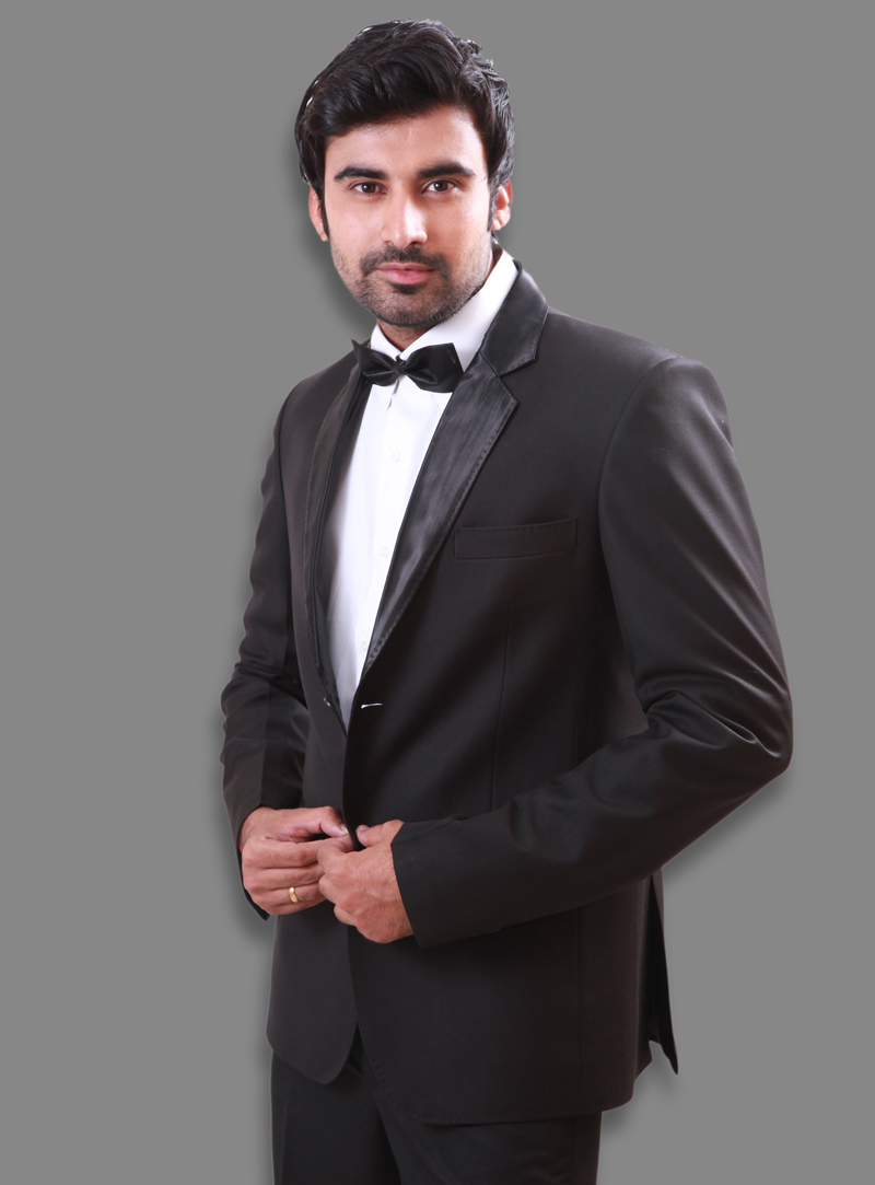 Black Wool Tuxedos Suit 128033