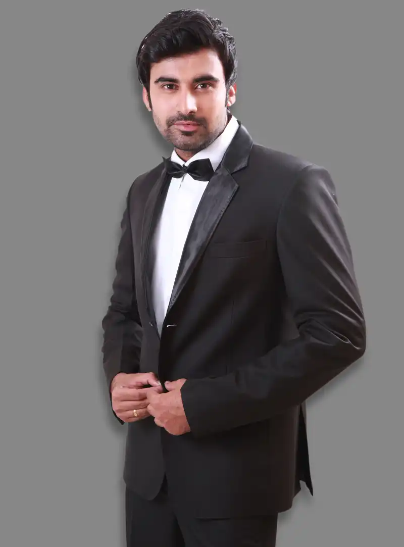 Black Wool Tuxedos Suit 128033