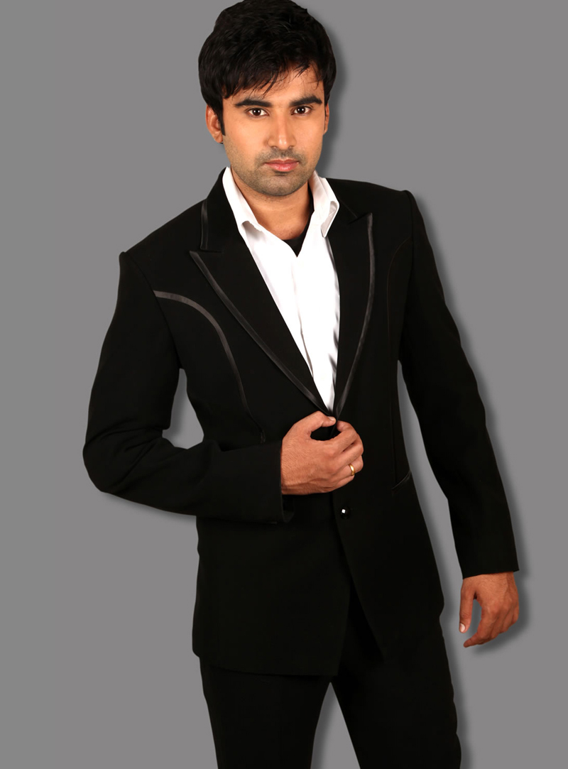 Black Satin Tuxedos Suit 128041