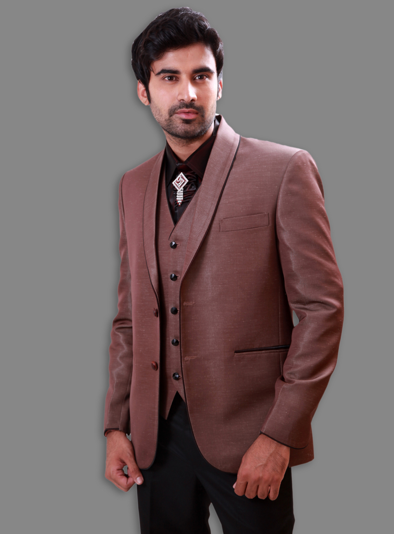 Brown Imported Designer Suit 128064