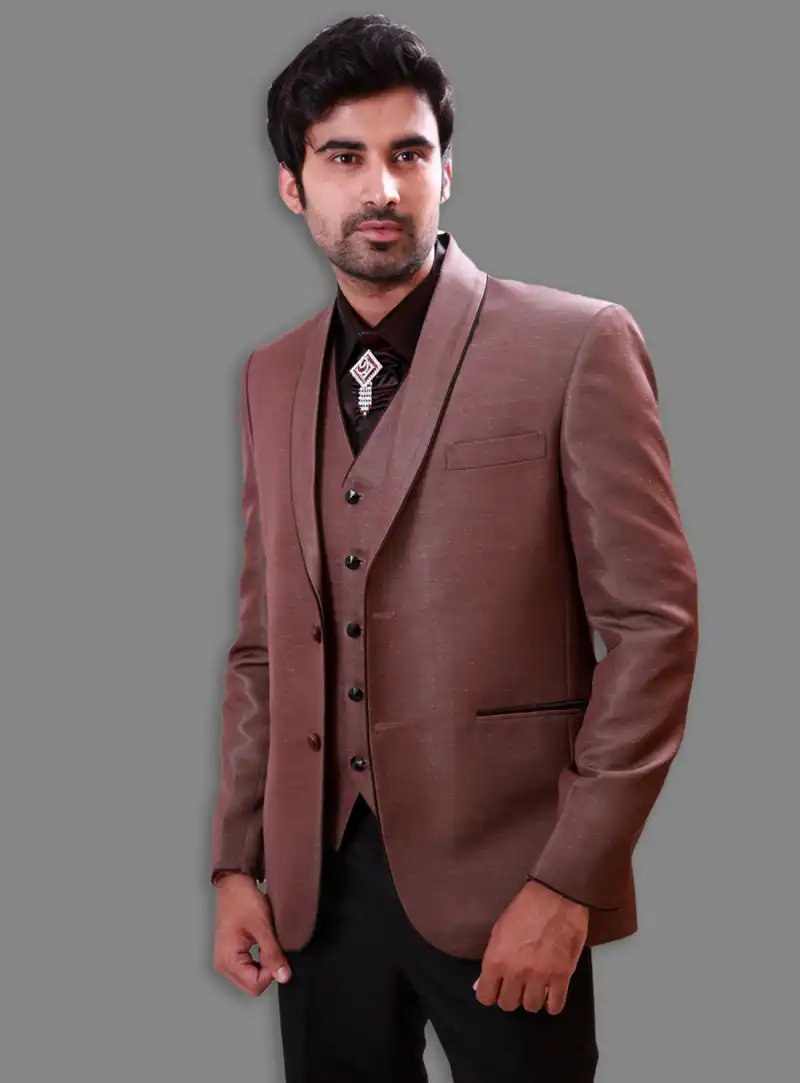 Brown Imported Designer Suit 128064