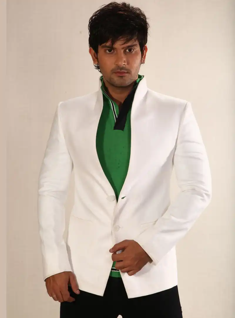 White Linen Readymade Blazer 124511