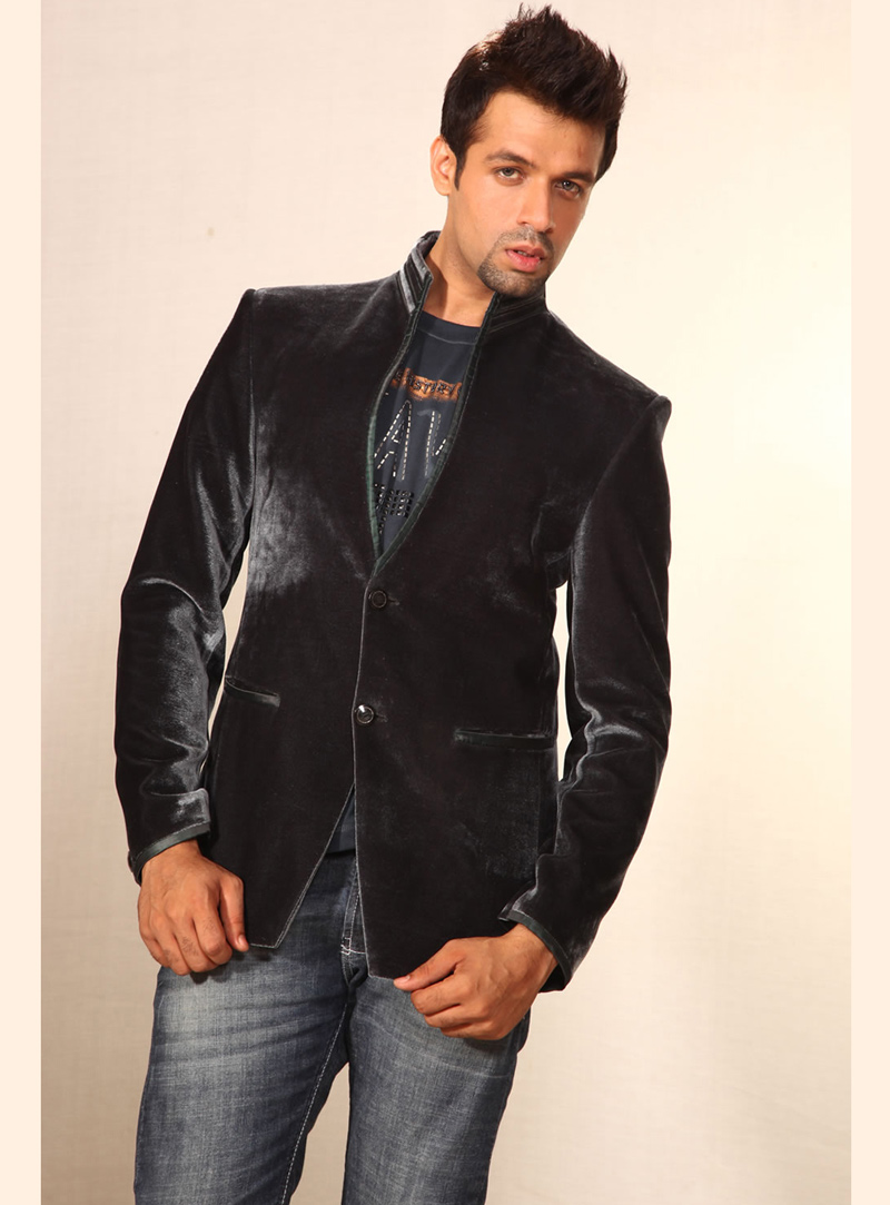 Black Velvet Readymade Blazer 124515