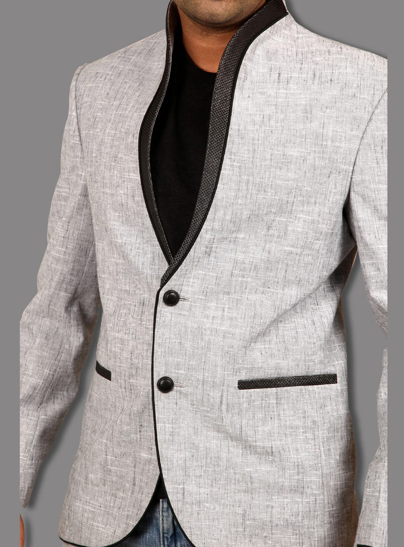White Linen Readymade Blazer 124536