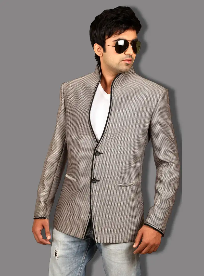 Off White Linen Readymade Blazer 124544