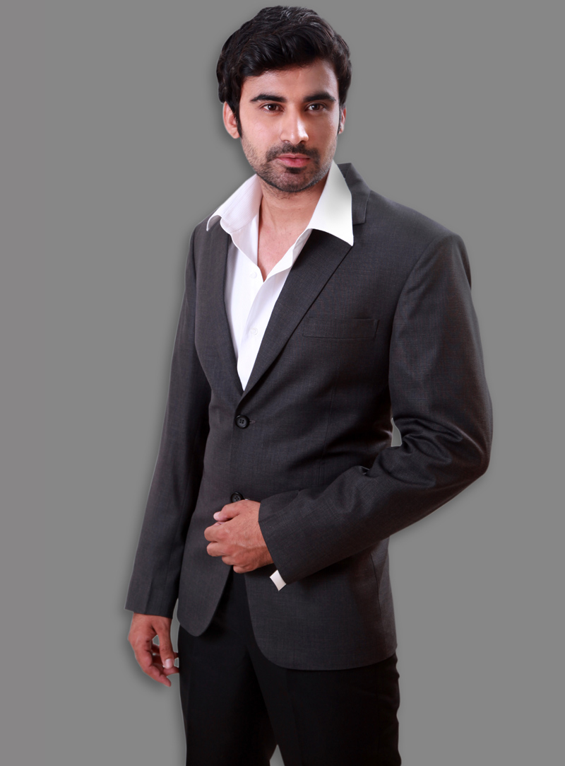 Black Wool Readymade Blazer 124567
