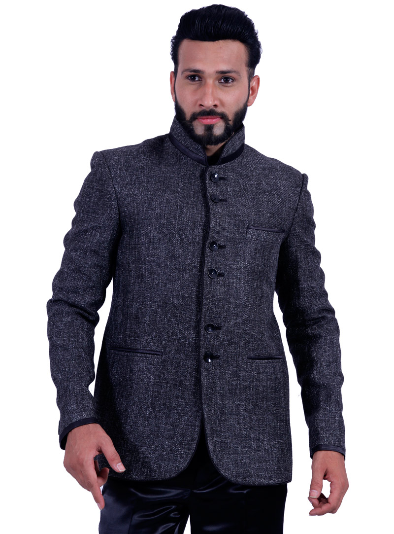 Black Jute Readymade Blazer 124575