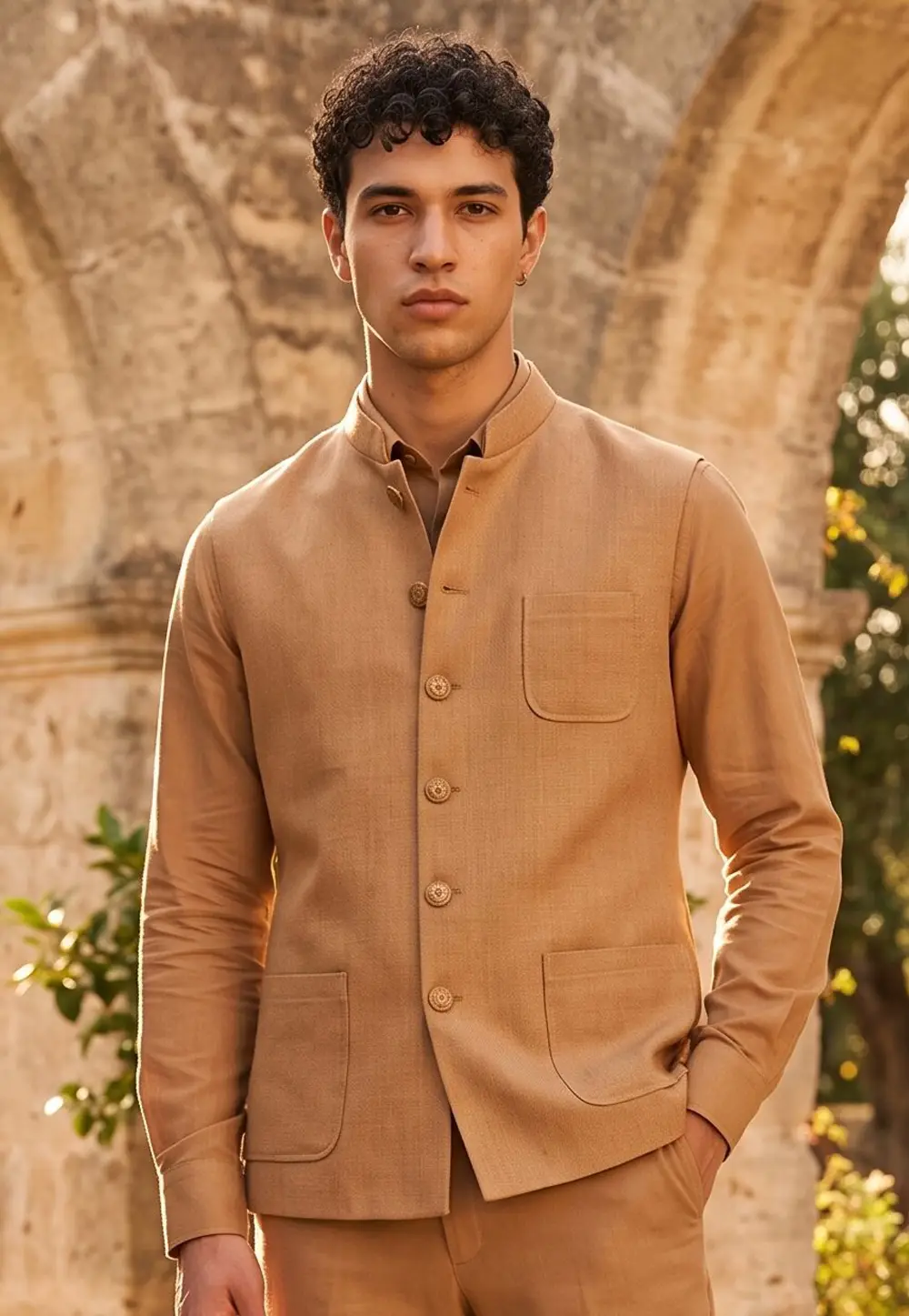 Beige Jute Jacket 333491