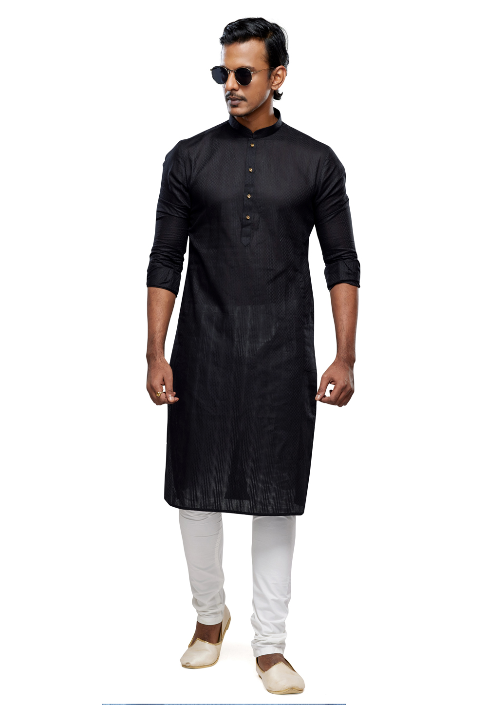 Black Art Silk Kurta Pajama 280945