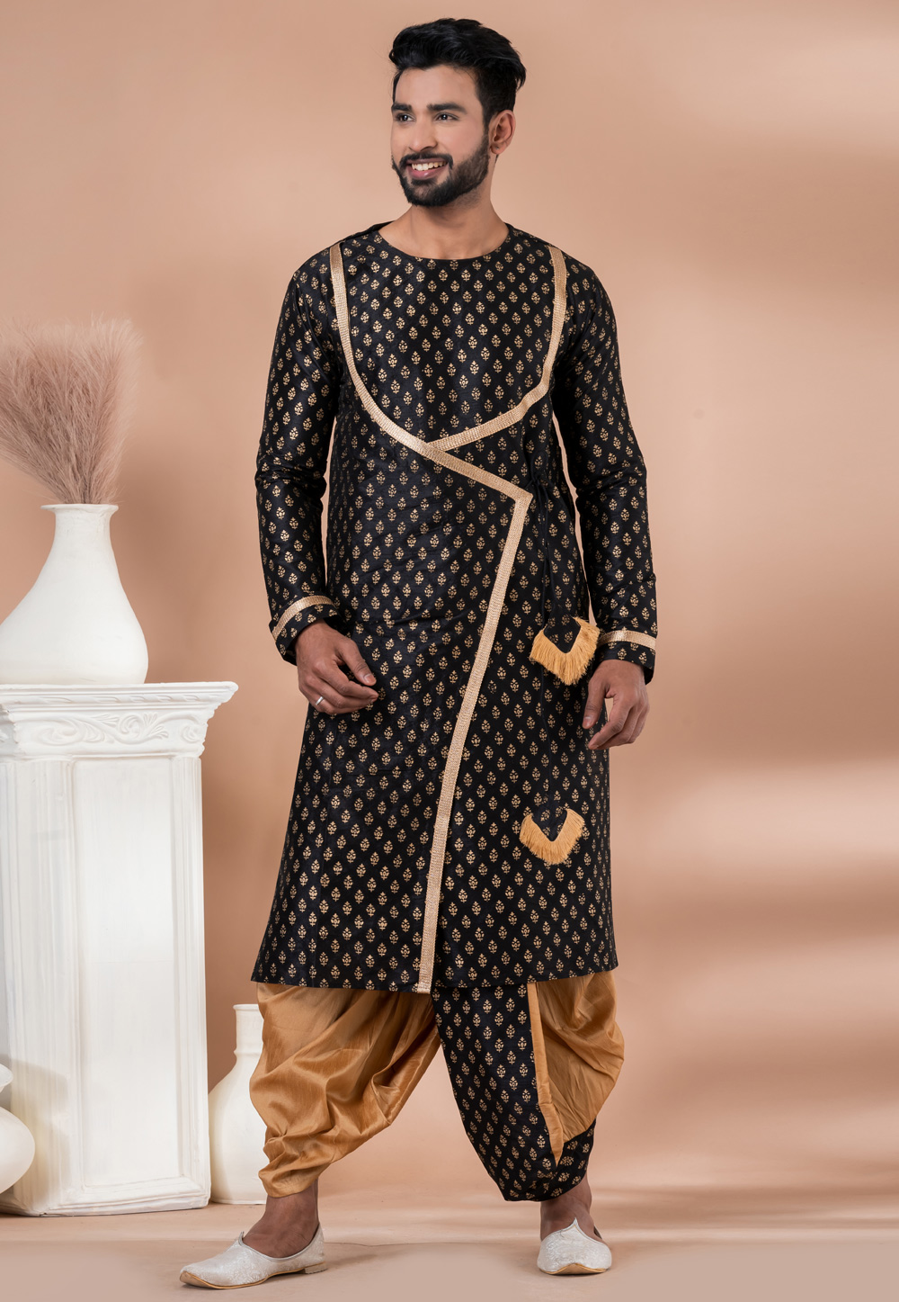 Black Banarasi Dhoti Kurta 282580