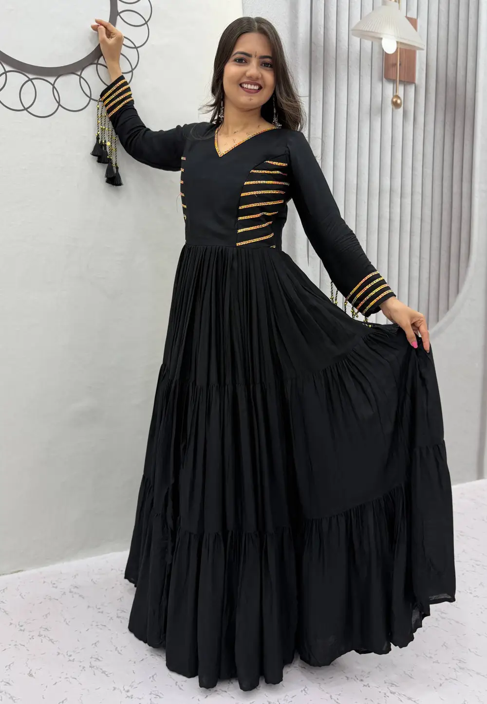 Black Cotton Gown 332819