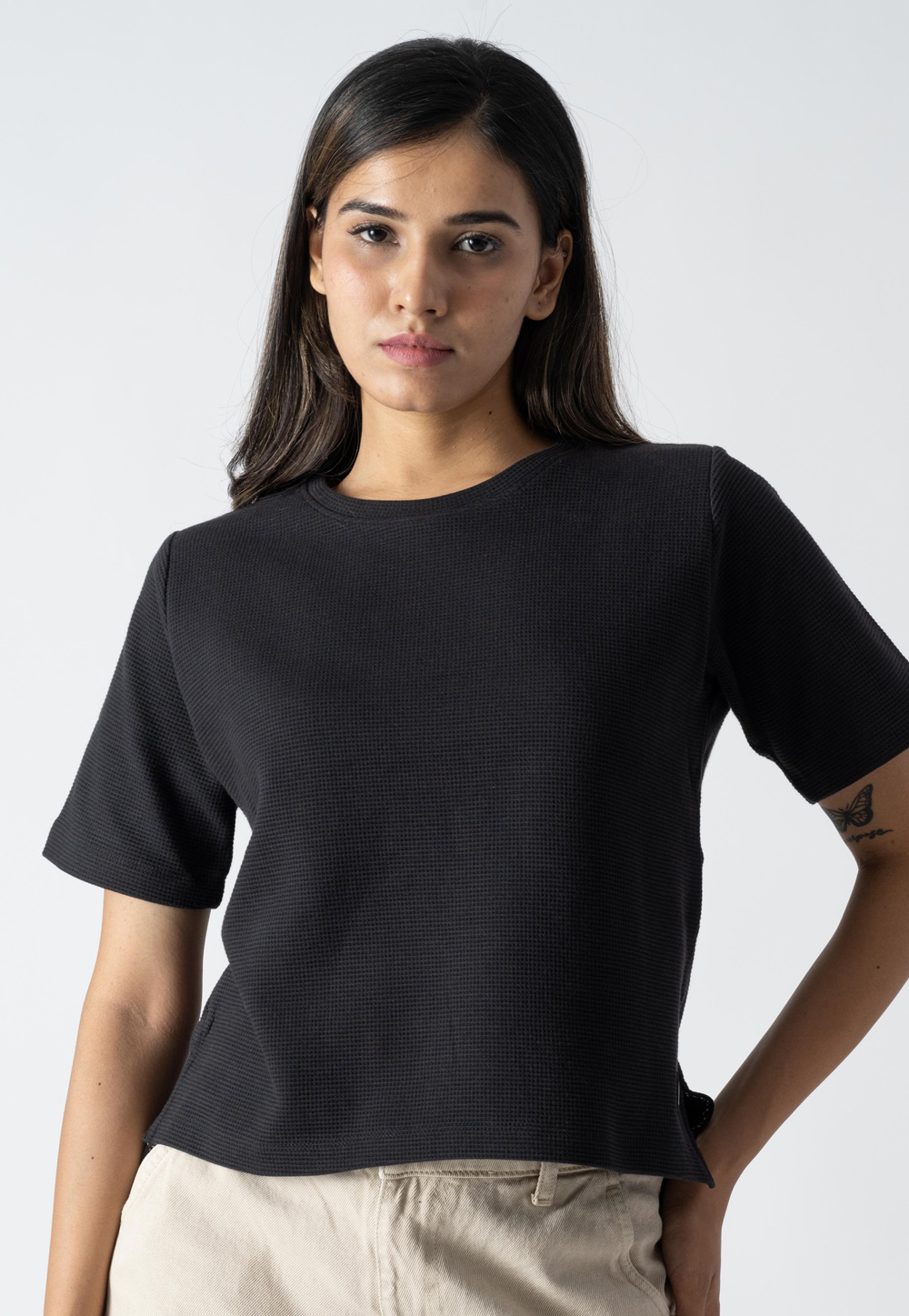 Black Cotton Top 313269