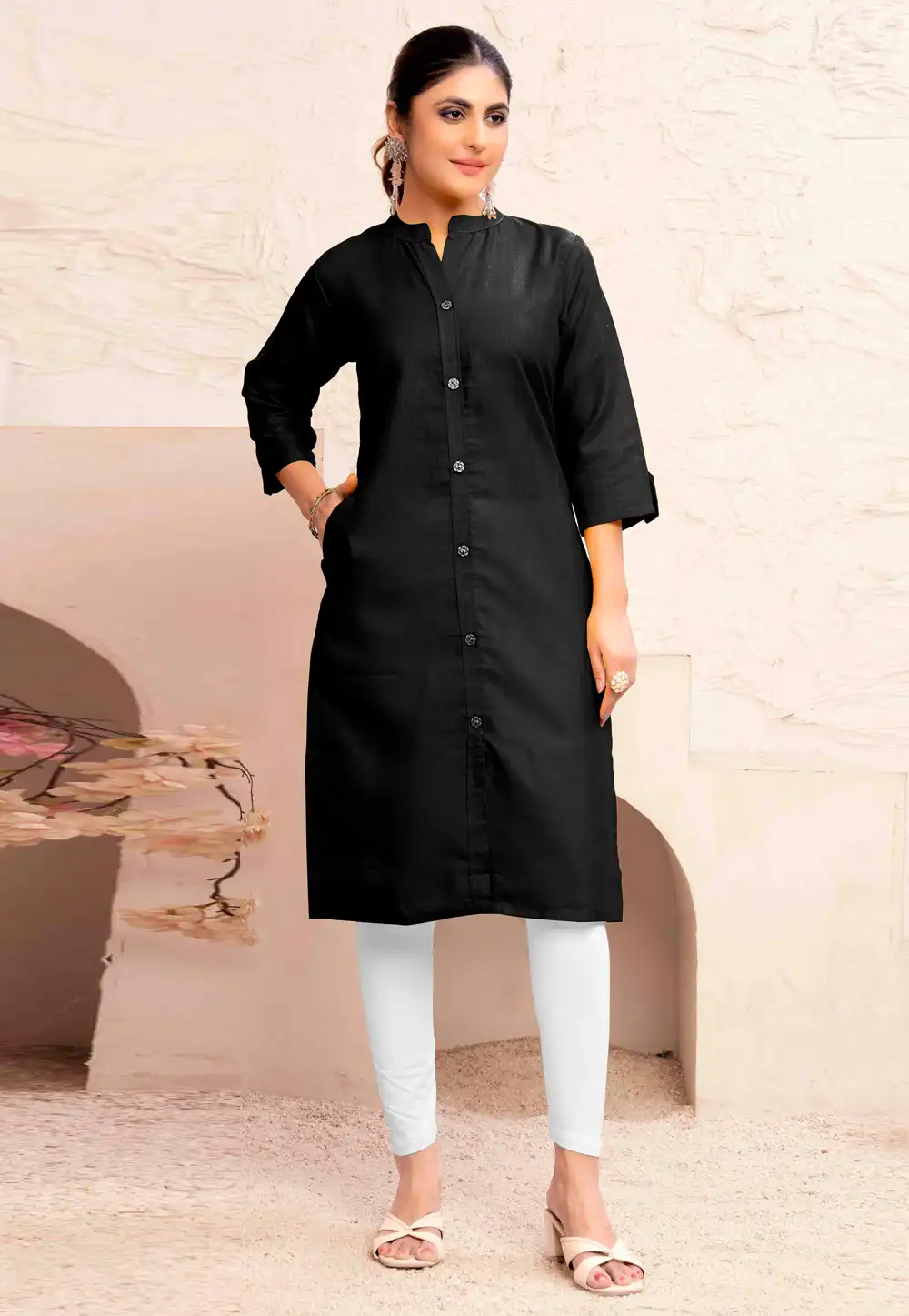 Black Cotton Tunic 324633