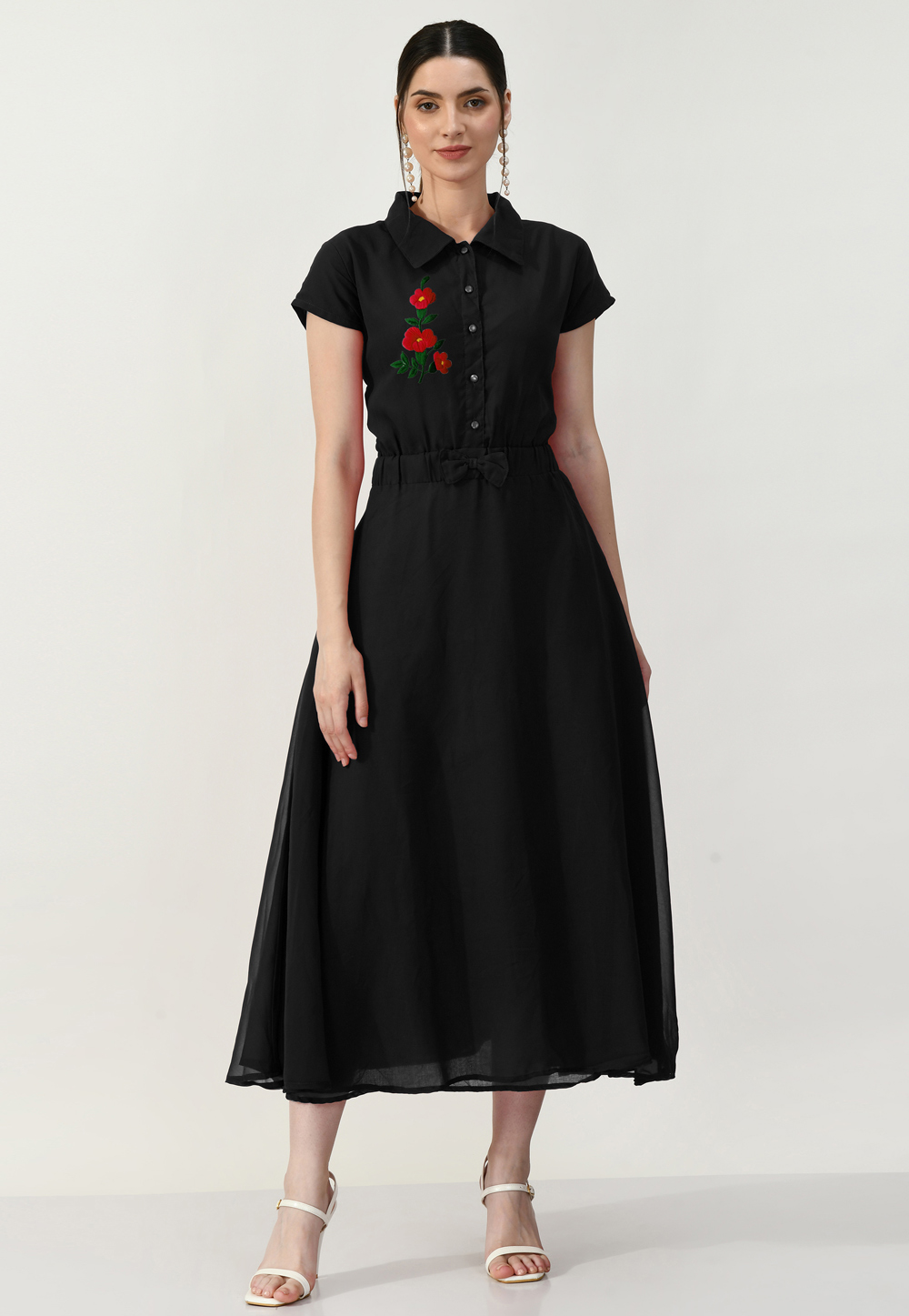 Black Georgette Gown 306768