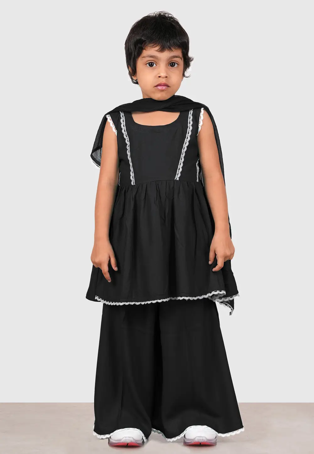 Black Rayon Girls Salwar Suit 335726