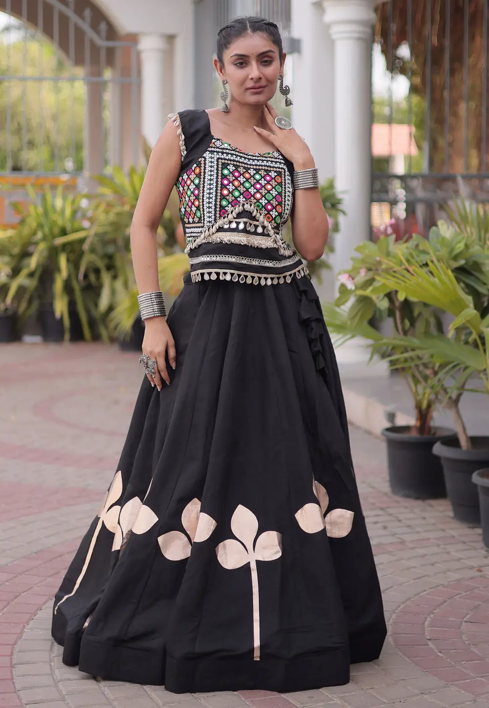 Black Silk Navratri Chaniya Choli 333696