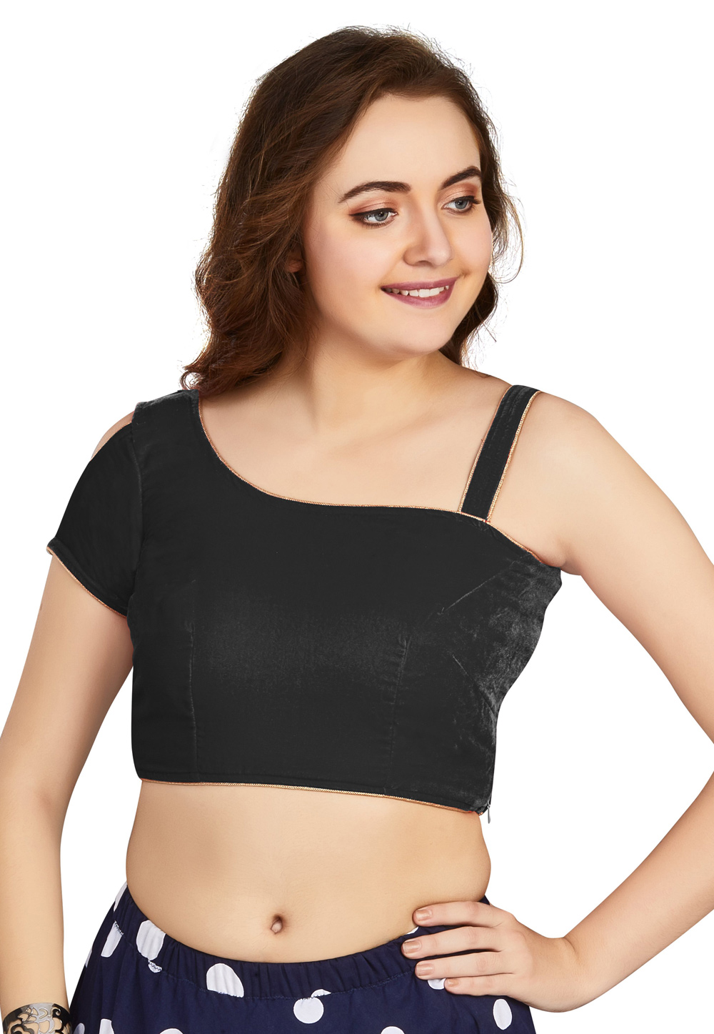 Black Velvet Readymade Blouse 319809