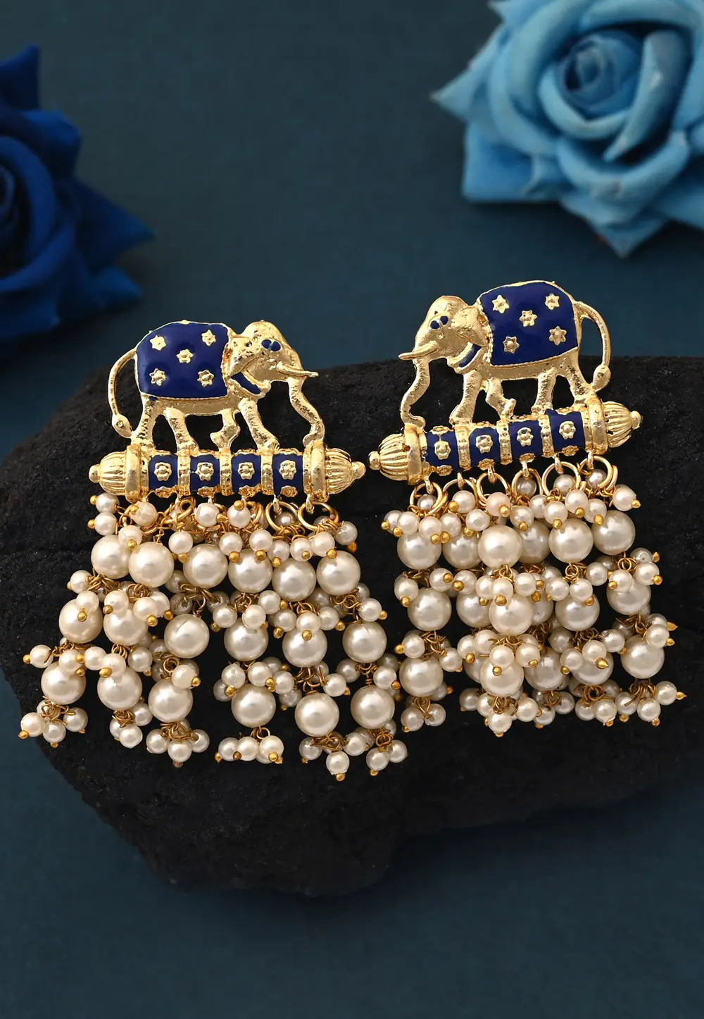 Blue Alloy Earrings 332048