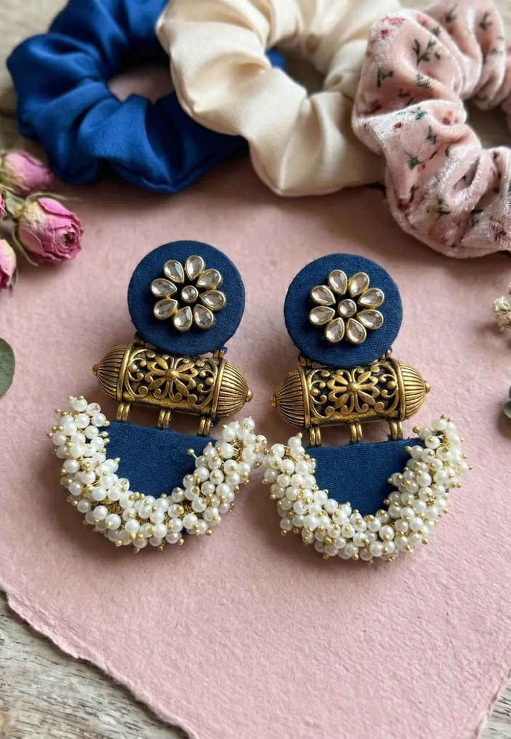Blue Alloy Earrings 332167