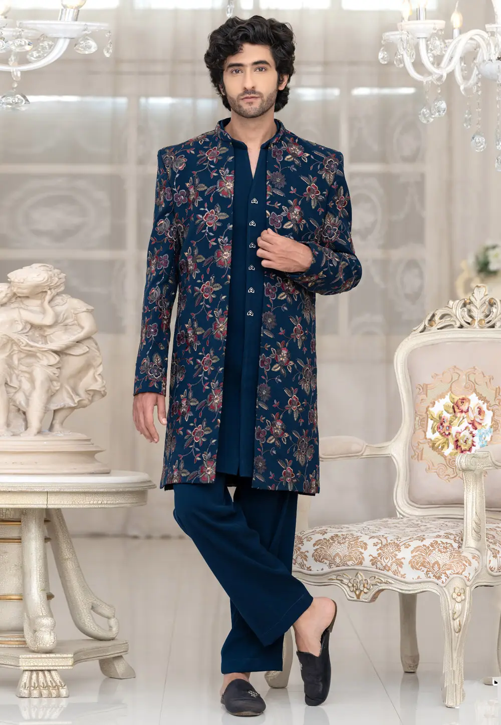 Blue Armani Indo Western Suit 336533
