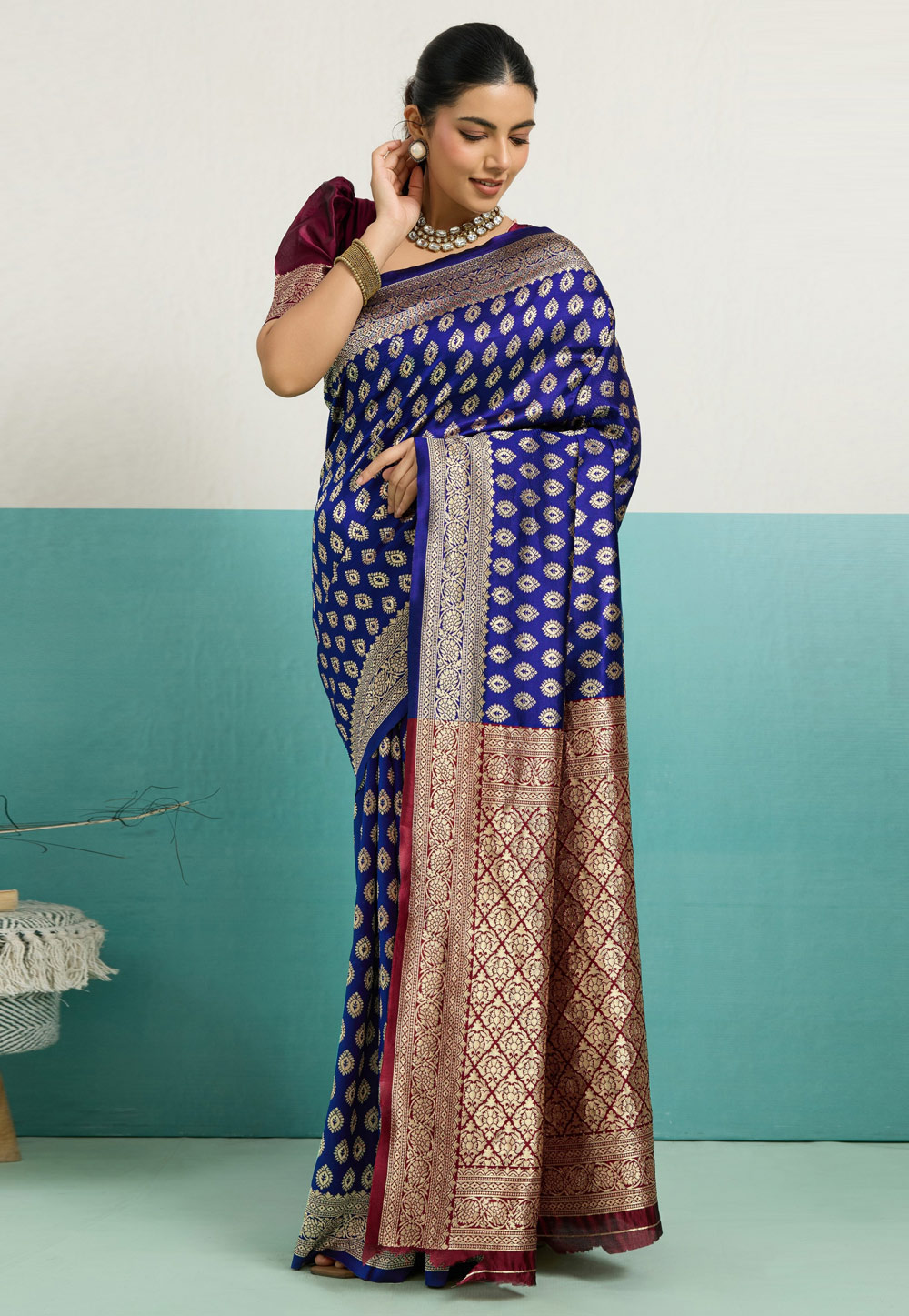 Blue Banarasi Silk Saree 325236