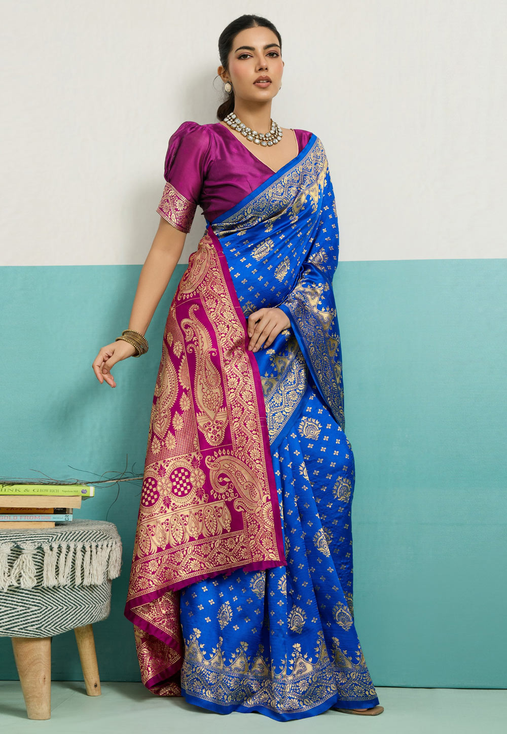 Blue Banarasi Silk Saree 325242