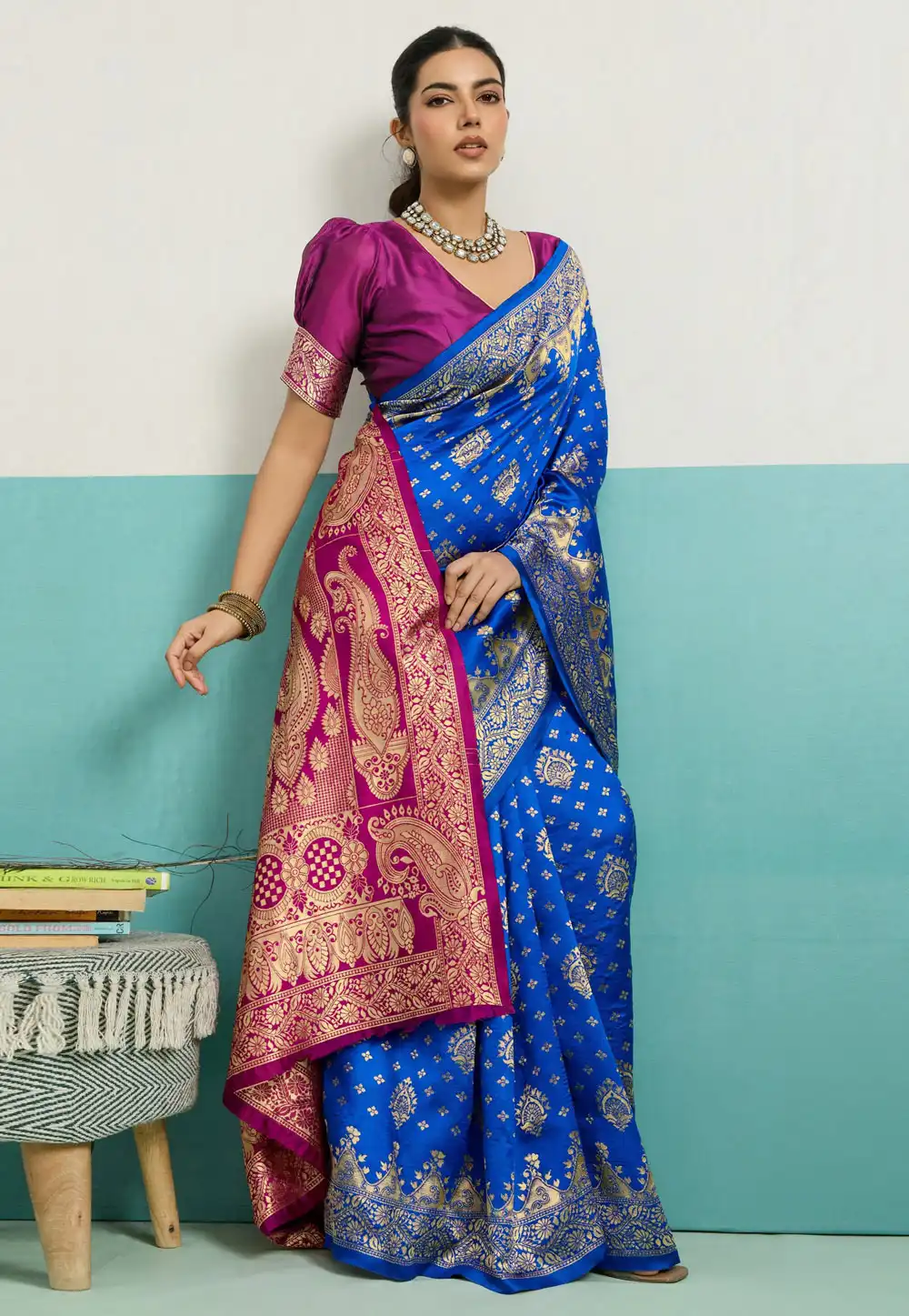 Blue Banarasi Silk Saree 325242