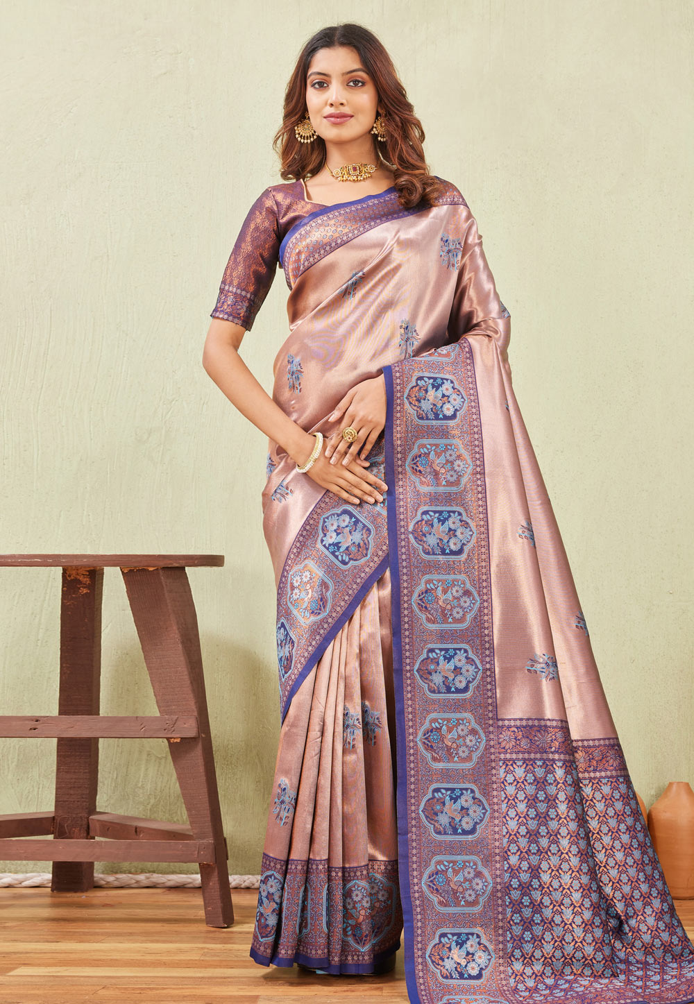 Blue Banarasi Silk Saree 325251