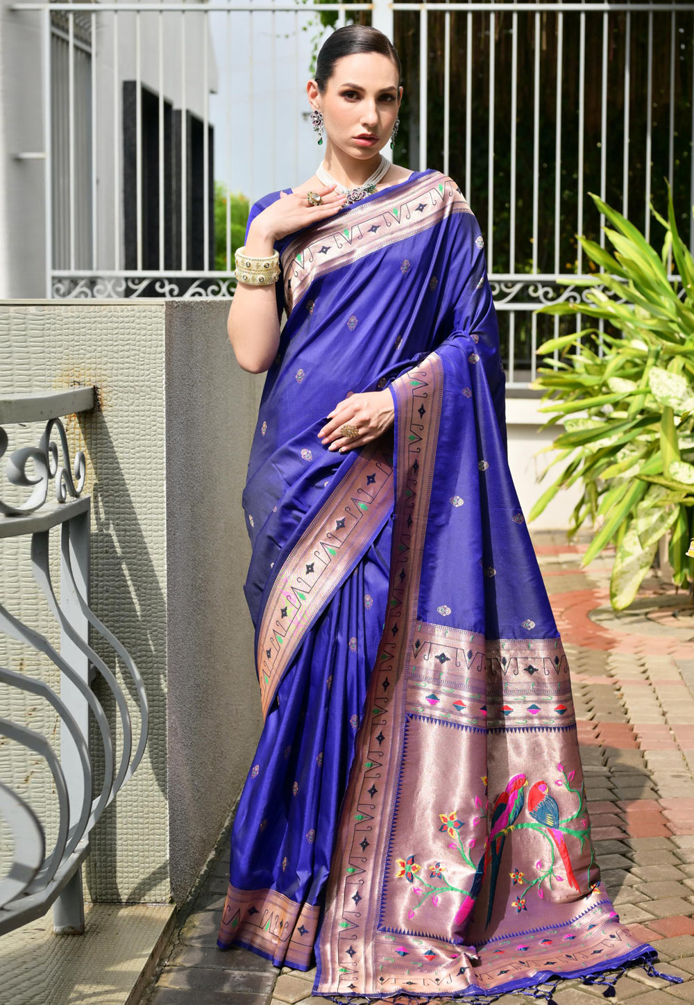 Blue Banarasi Silk Saree 323184
