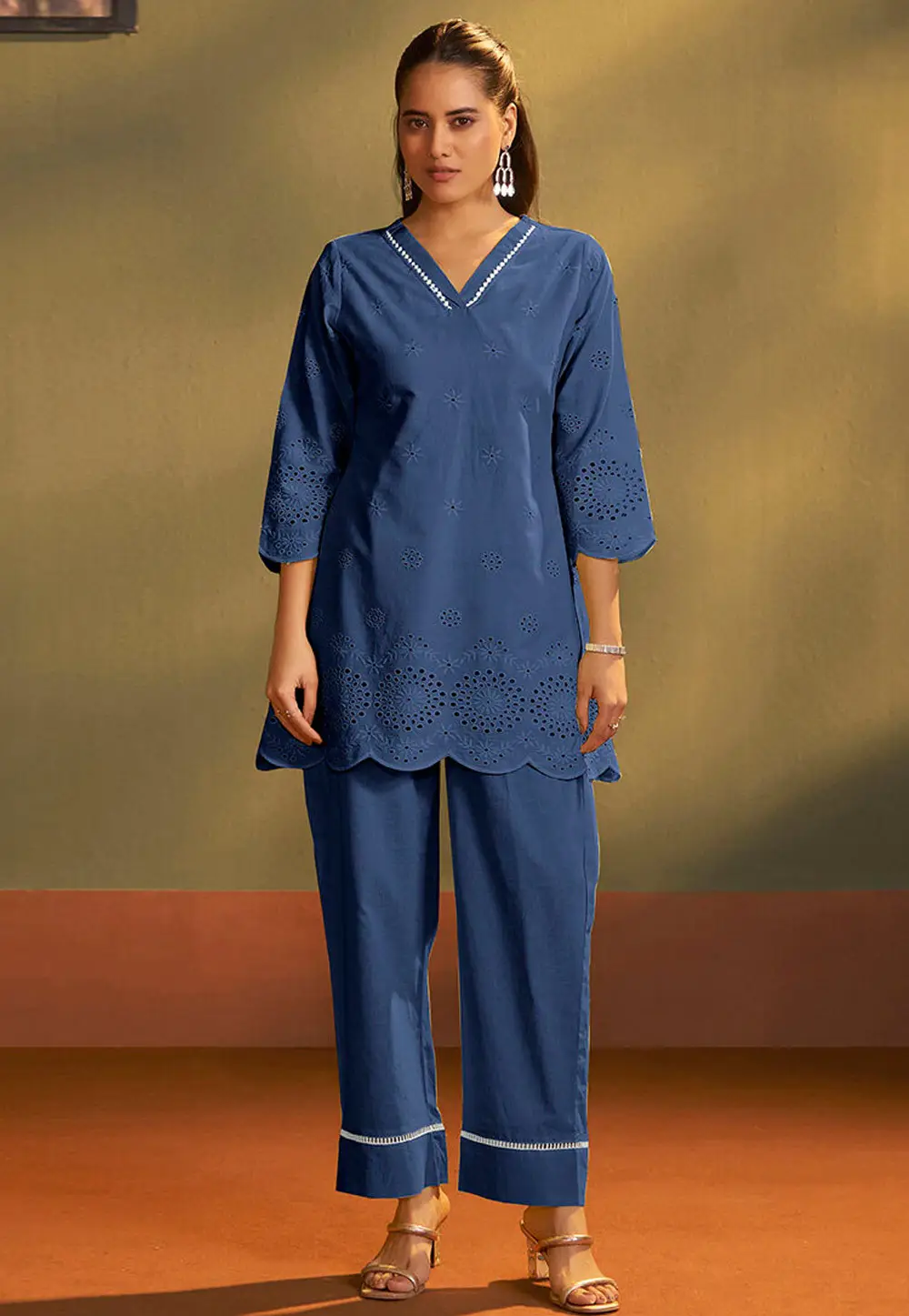 Blue Cotton Co-Ords Set 334162