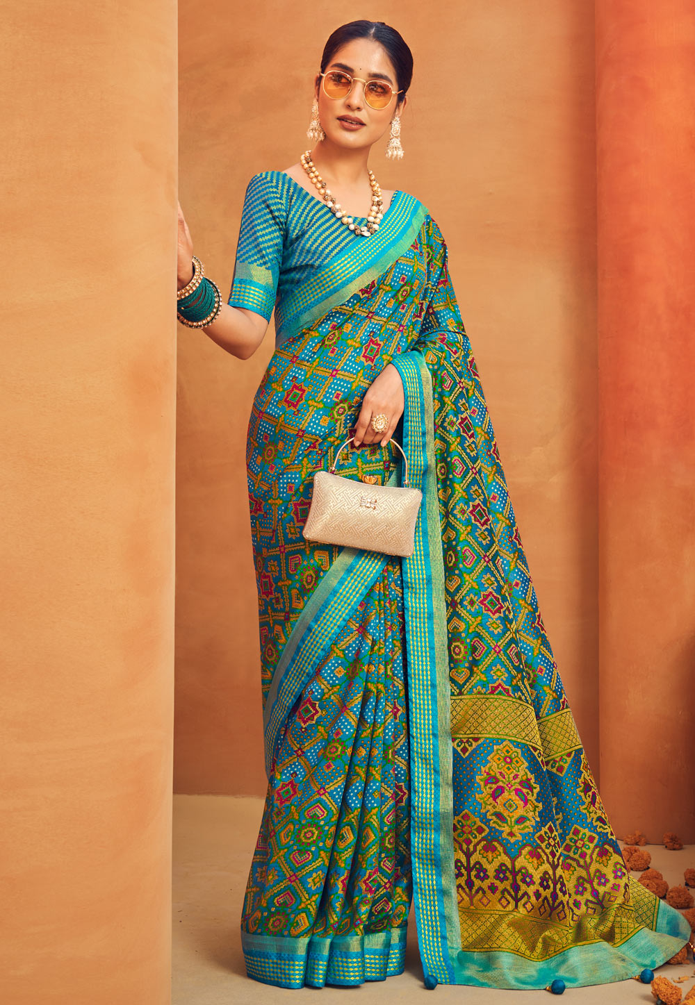 Blue Georgette Saree With Blouse 306524