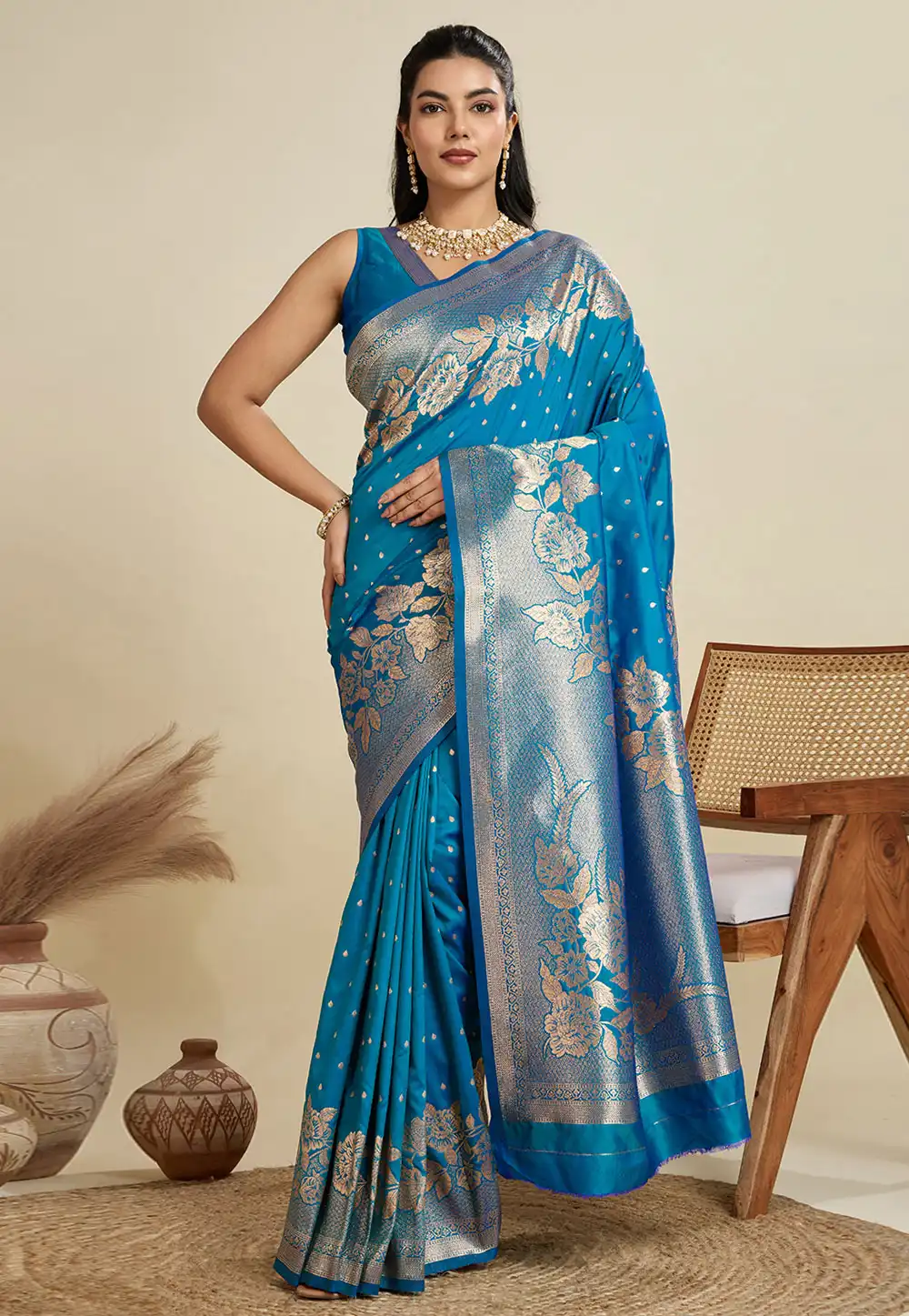 Blue Kanjivaram Silk Saree 314057