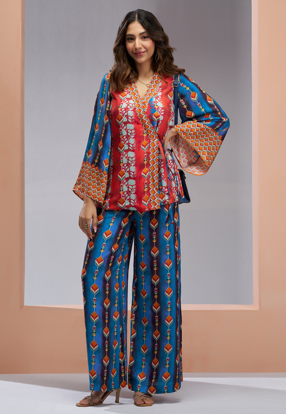 Blue Muslin Printed Co-Ords Set 307030