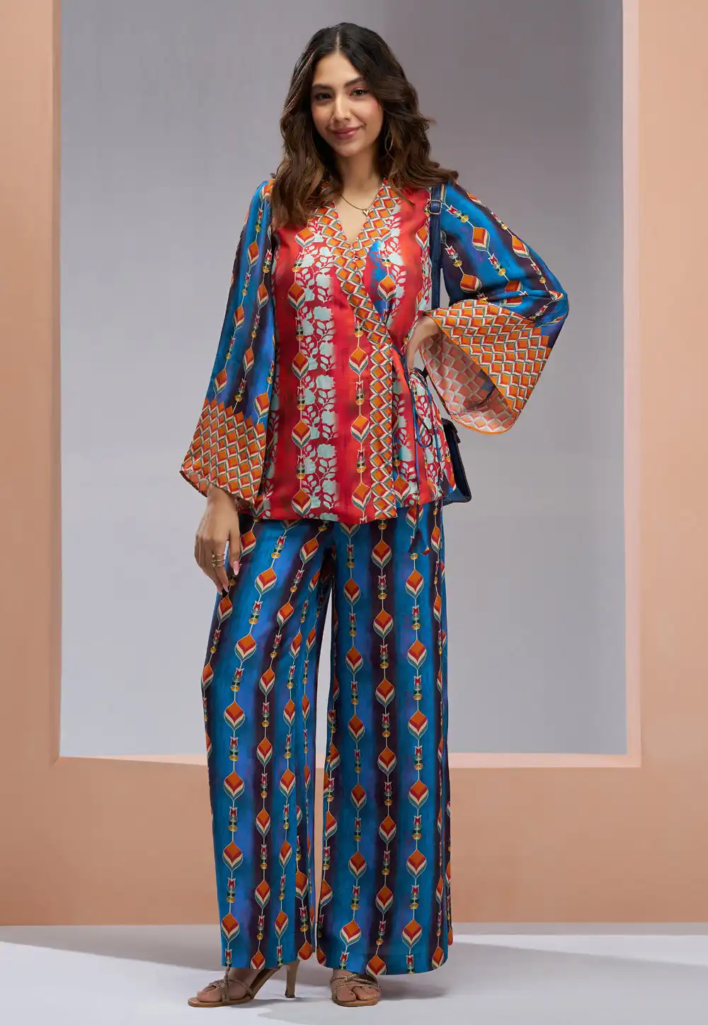 Blue Muslin Printed Co-Ords Set 307030