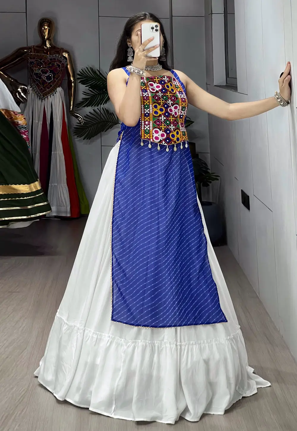 Blue Rayon Navratri Chaniya Choli 333017