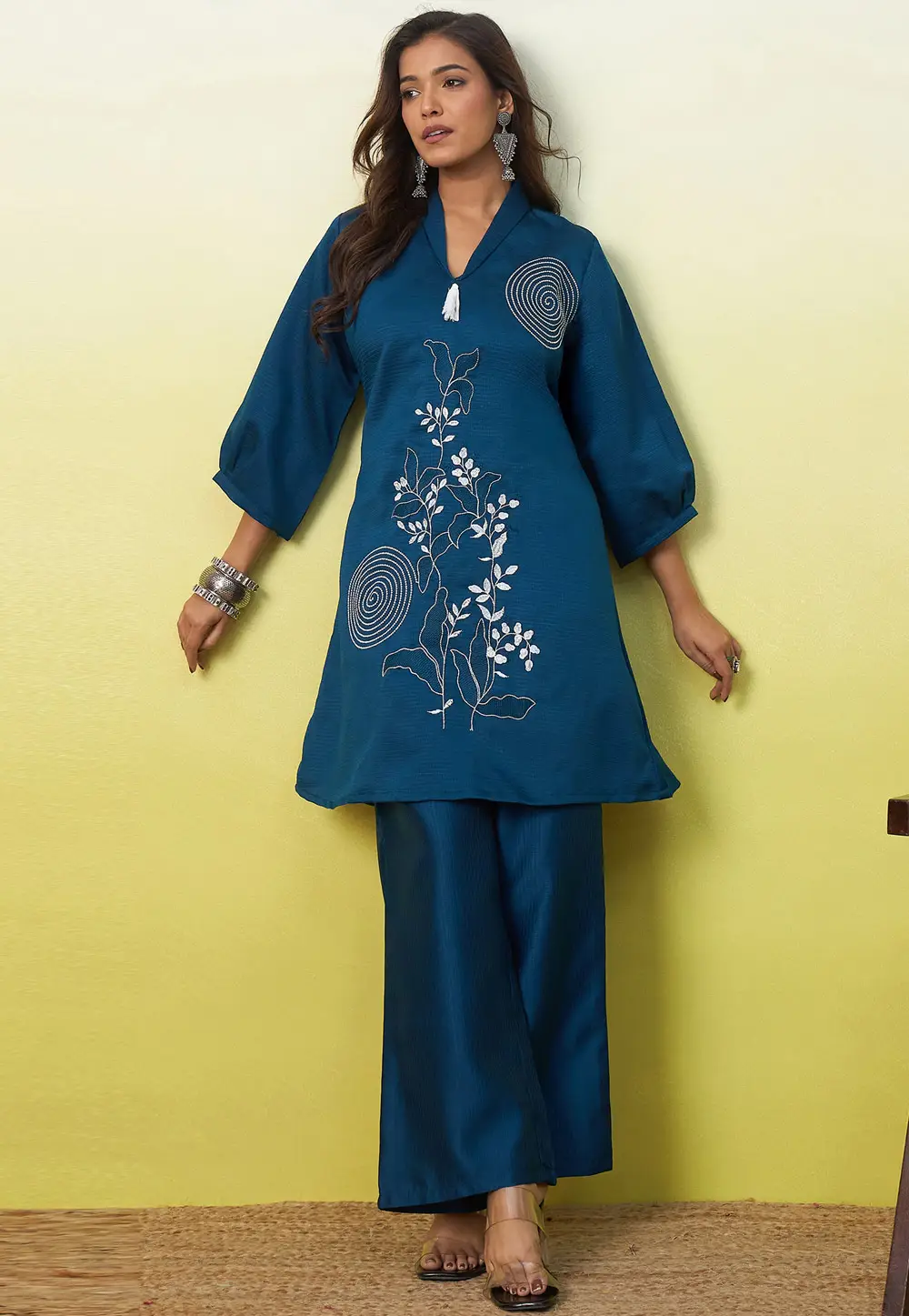Blue Viscose Rayon Co-Ords Set 333517