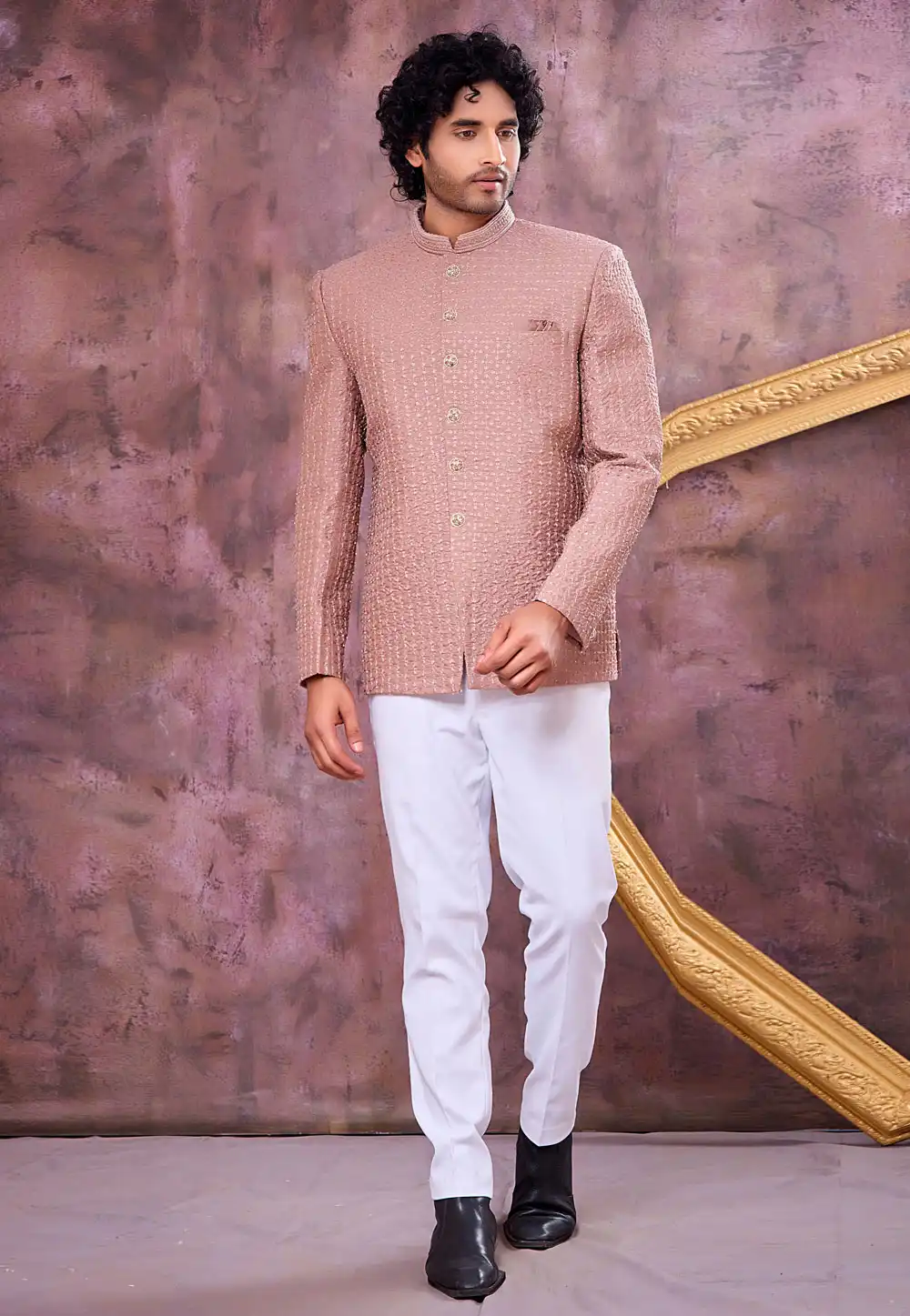 Brown Art Silk Jodhpuri Suit 327079