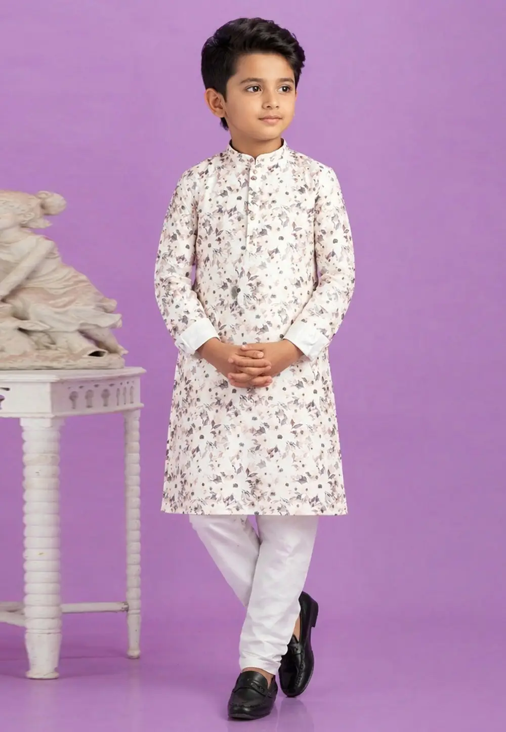 Brown Cotton Boys Kurta Pajama 335765