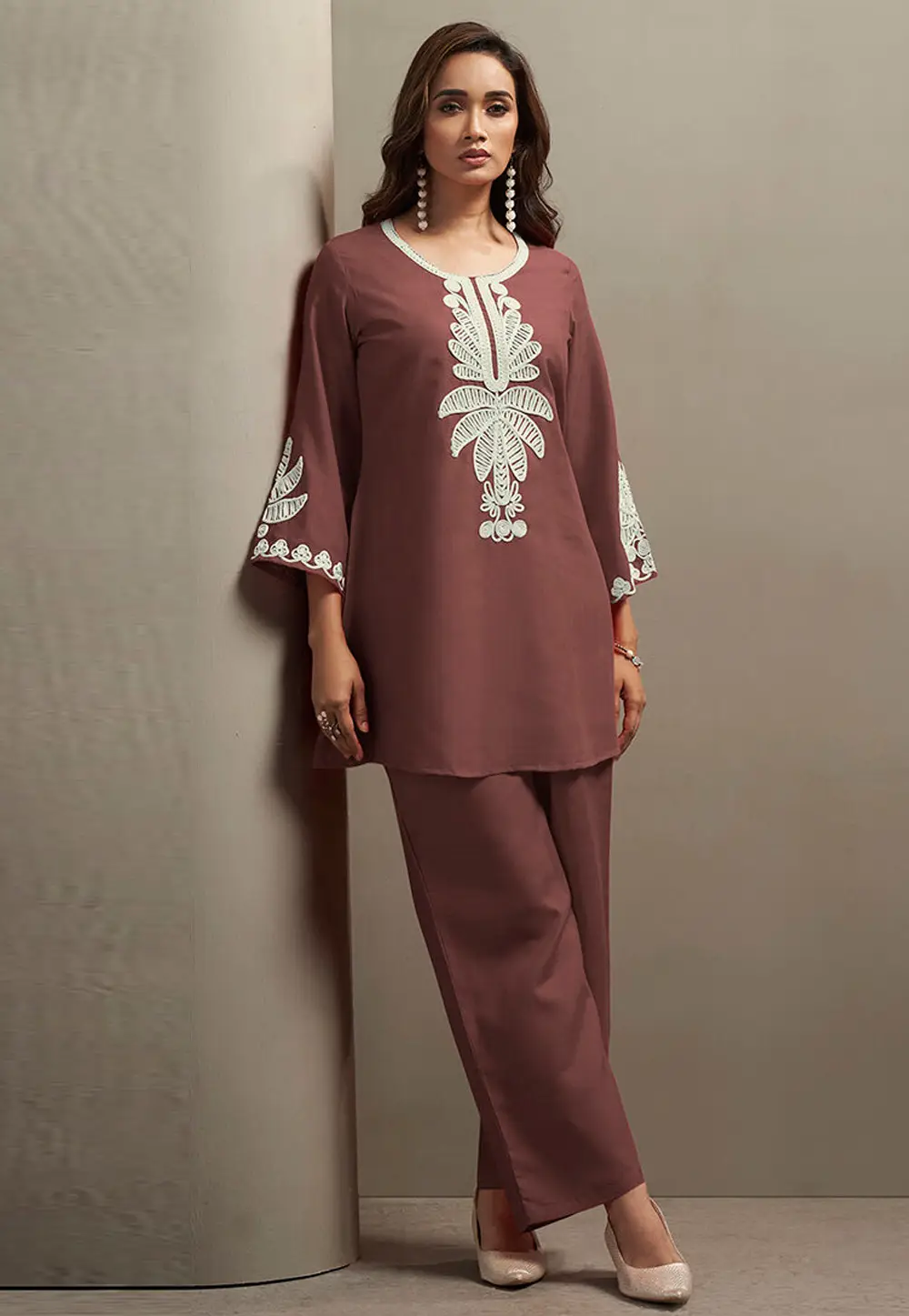 Brown Cotton Co-Ords Set 334177