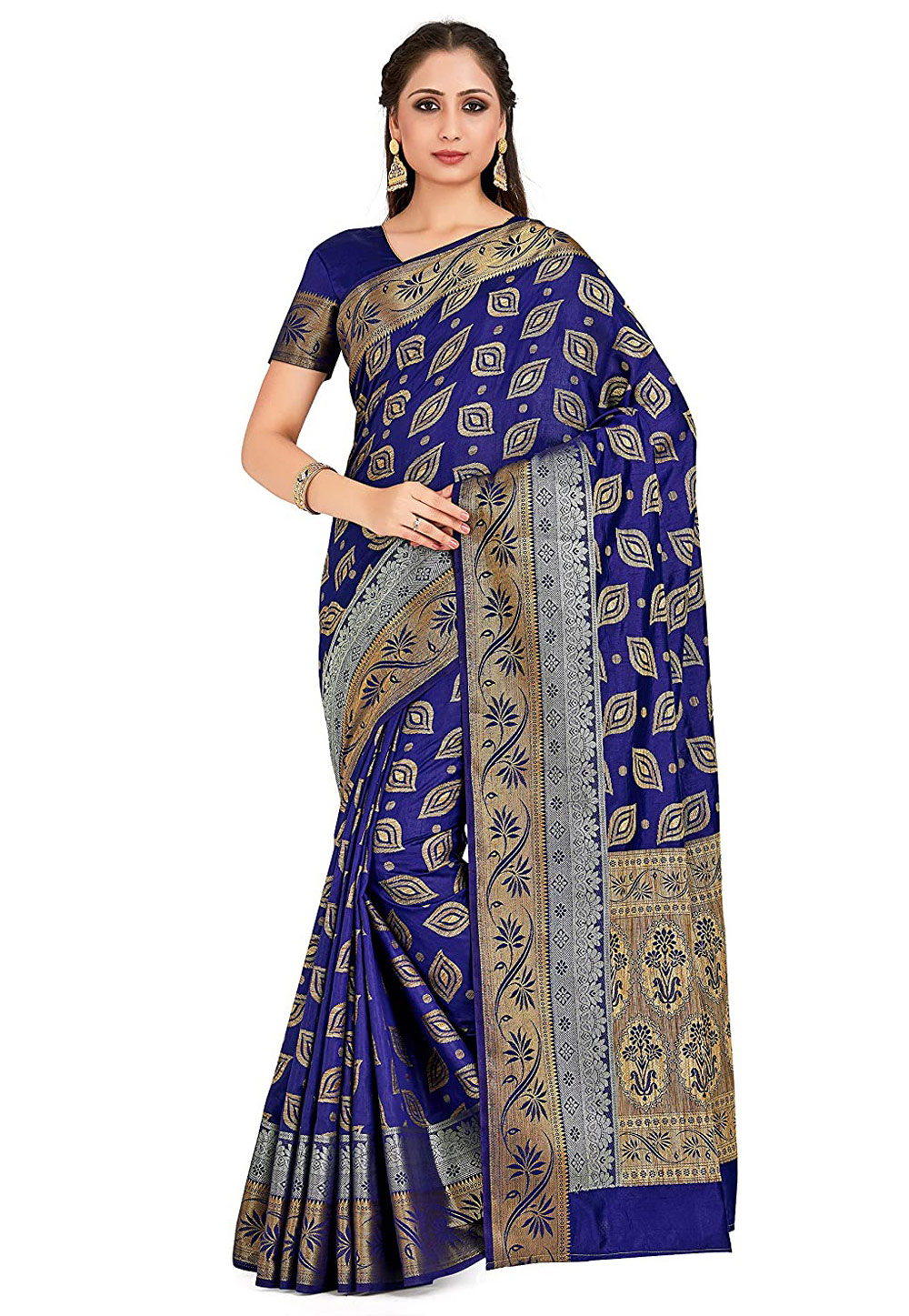 Blue Kanjipuram Silk Saree With Blouse 201494