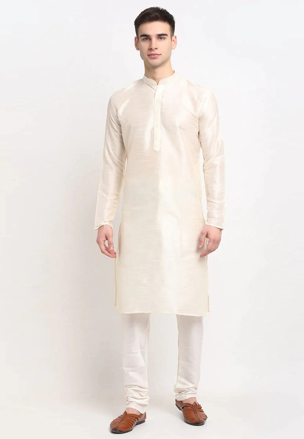 Cream Cotton Kurta Pajama 281612