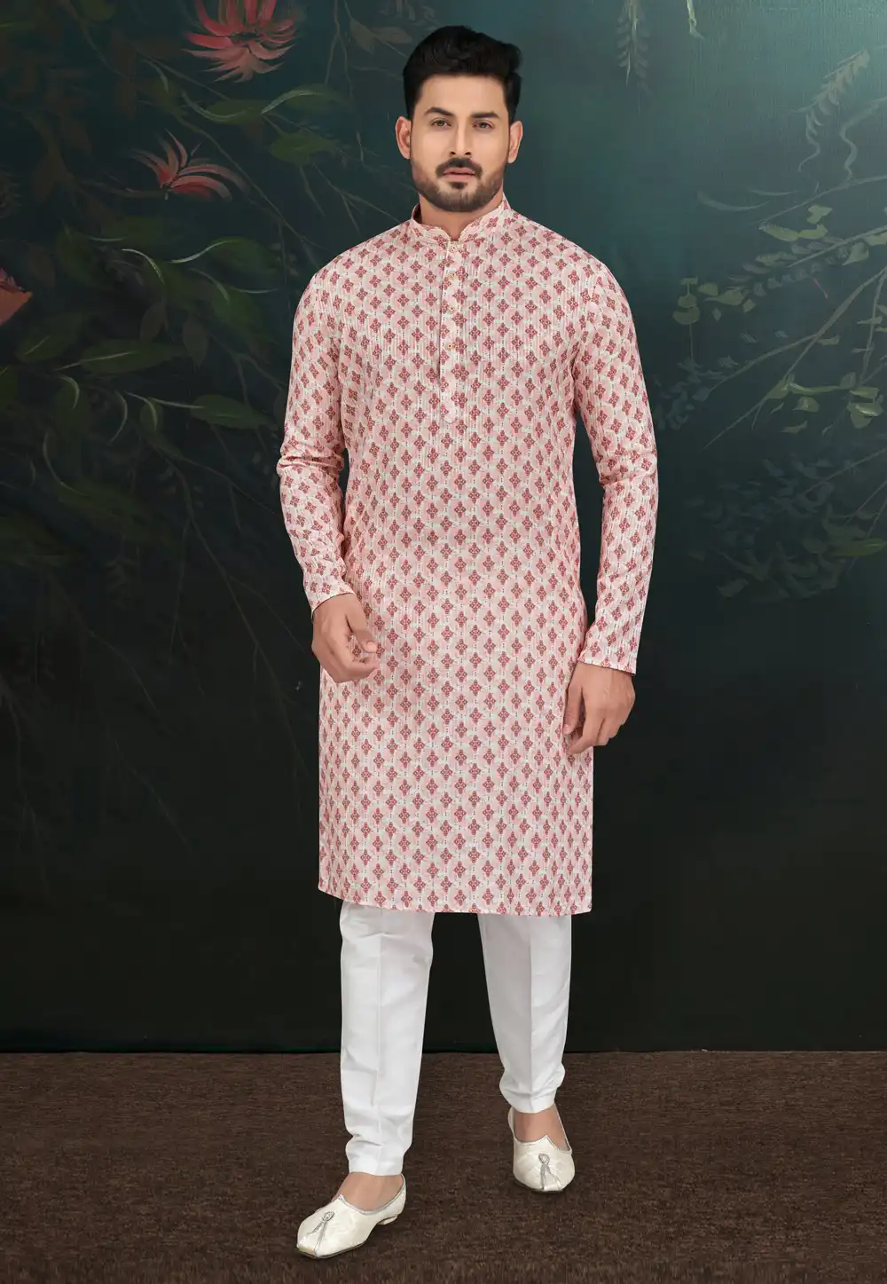 Cream Rayon Kurta Pajama 279712