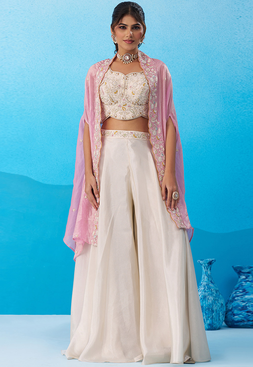 Cream Viscose Designer Salwar Suit 326277