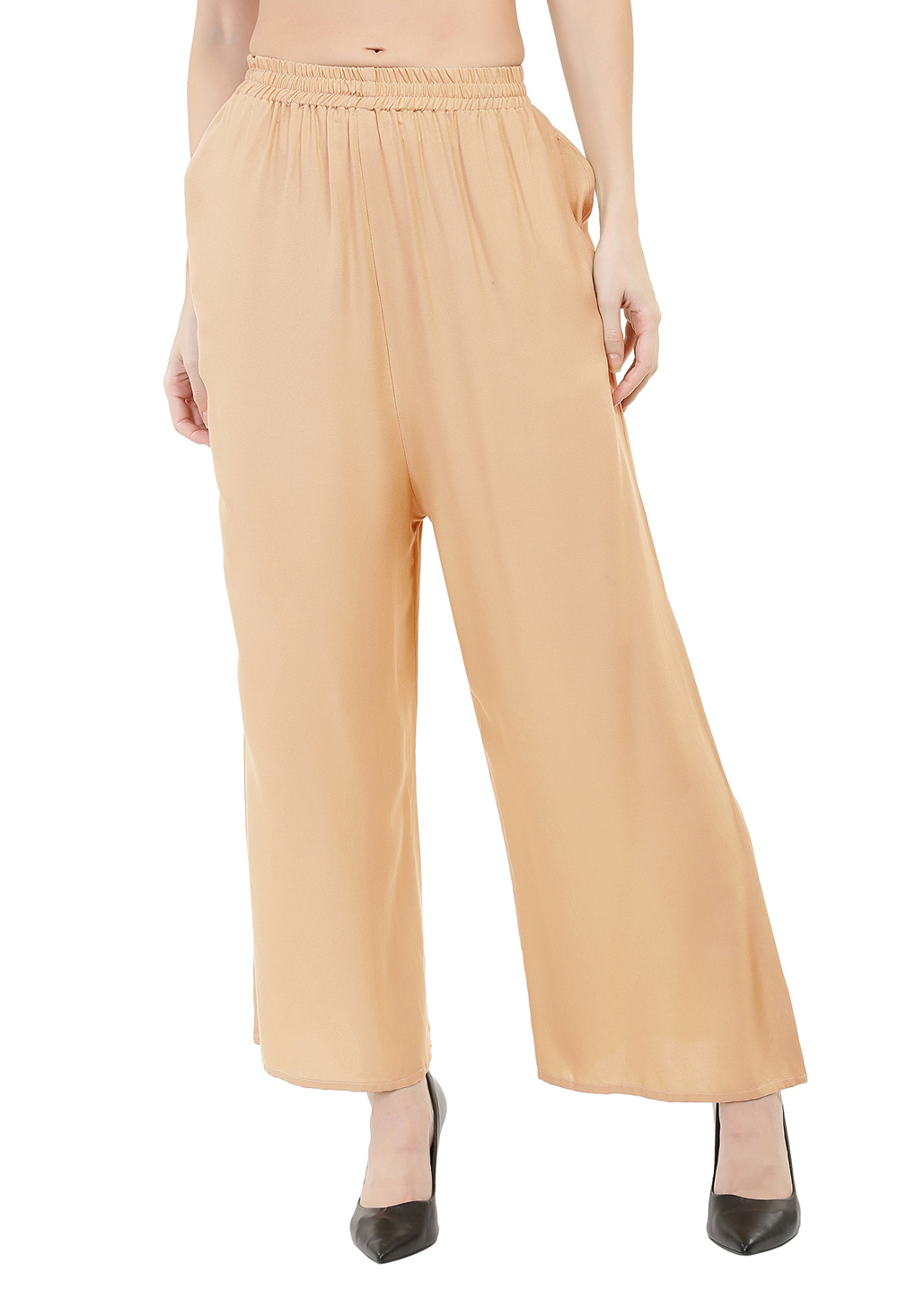 Peach Rayon Readymade Palazzo Pant 201284
