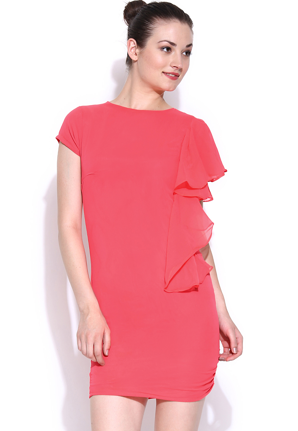 Pink Faux Georgette Readymade Tops 188718