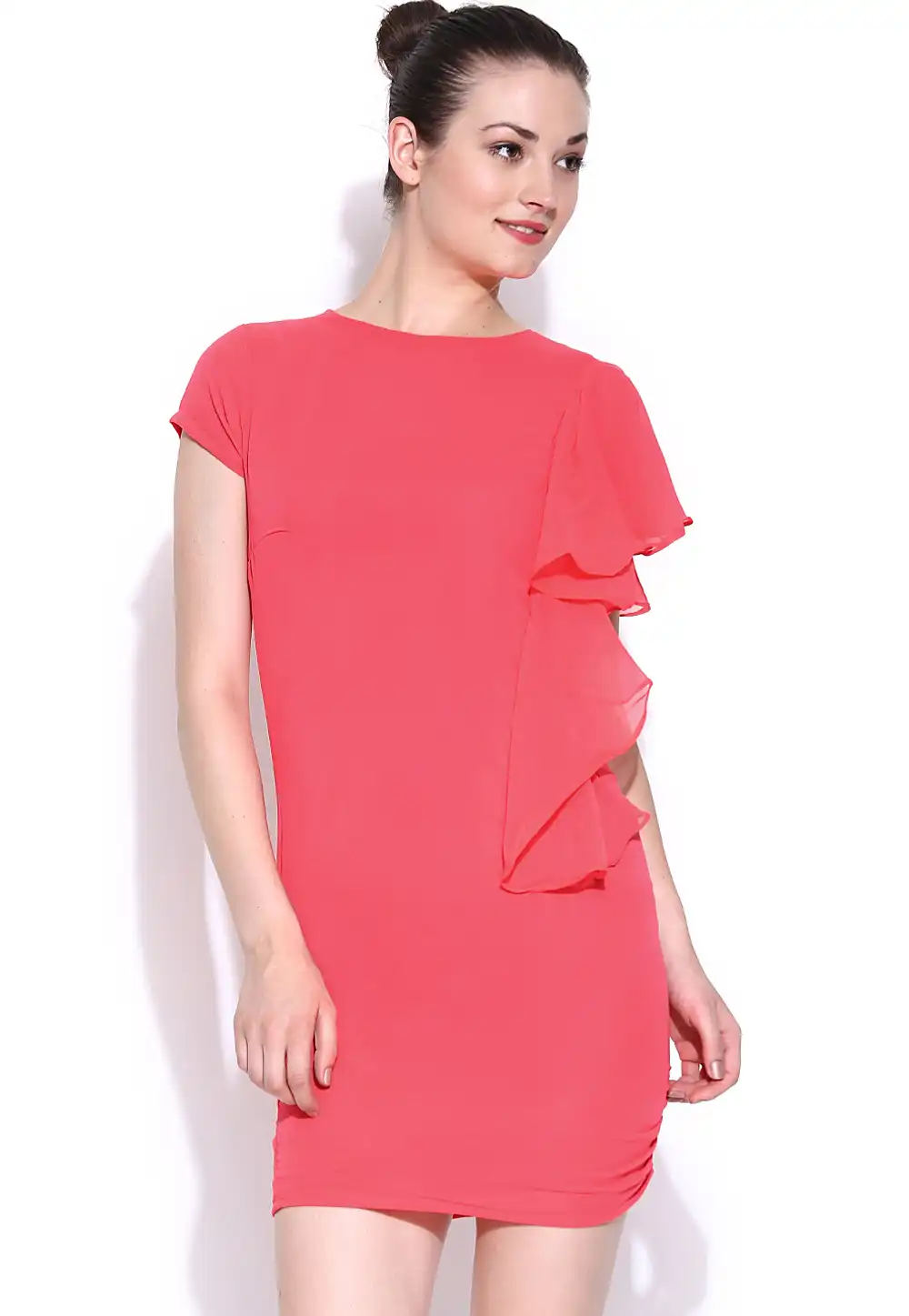 Pink Faux Georgette Readymade Tops 188718