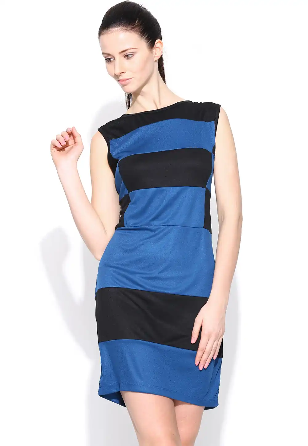 Blue Polyester Party Wear Tops 188740