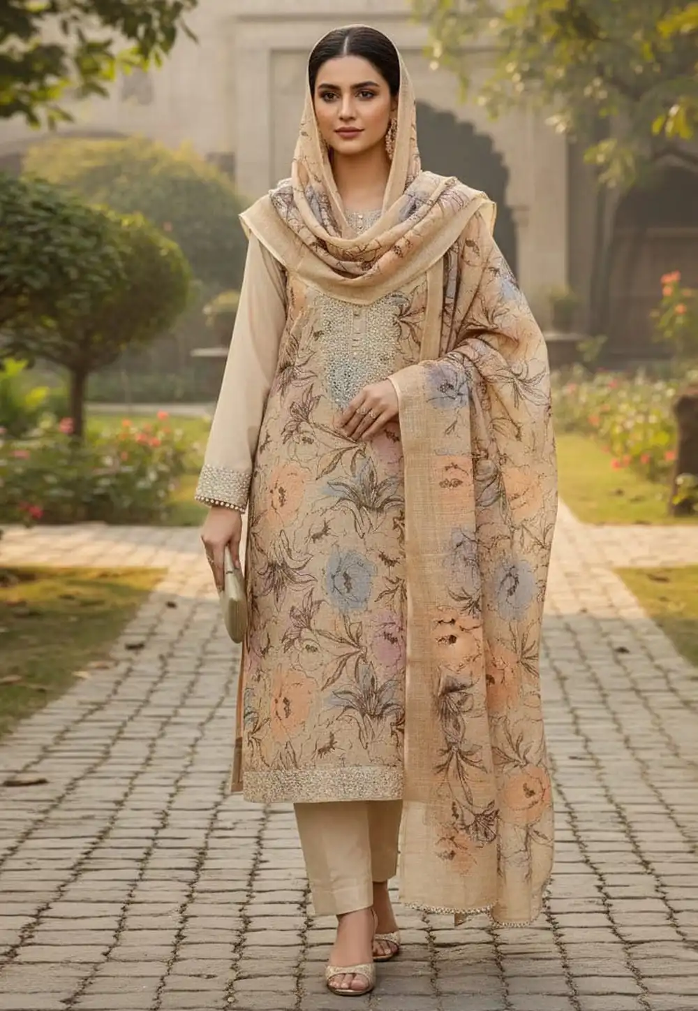 Fawn Cotton Pant Style Suit 330611