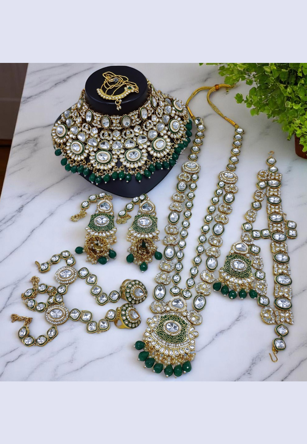 Green Alloy Bridal Set 316975
