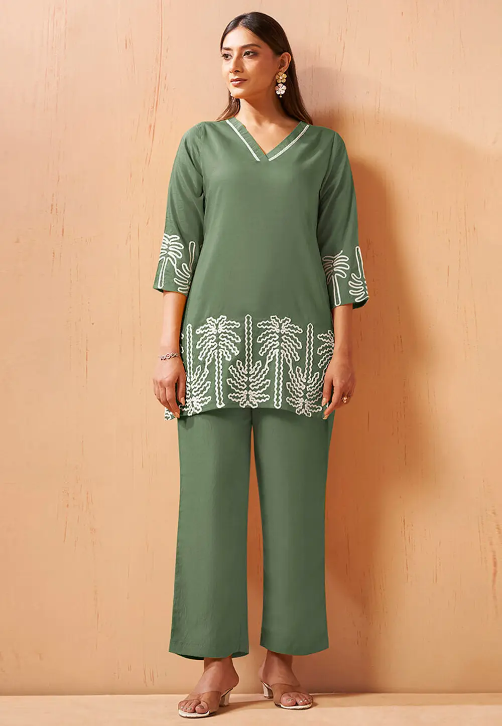 Green Cotton Co-Ords Set 334167